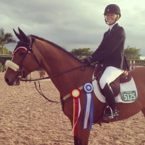 Former Grand Prix jumper Lalique, now at a therapeutic riding program